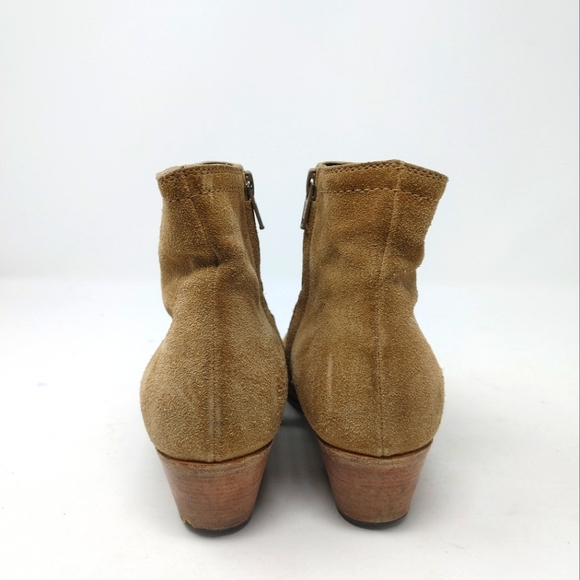 Saint Laurent Sand Suede Side Zip Ankle Boots Size 35 1/2 - Picture 4 of 11